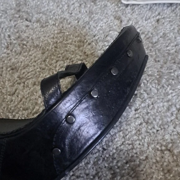 YSL.  Saint Laurent Women's Black Strappy Heels - Picture 6 of 7